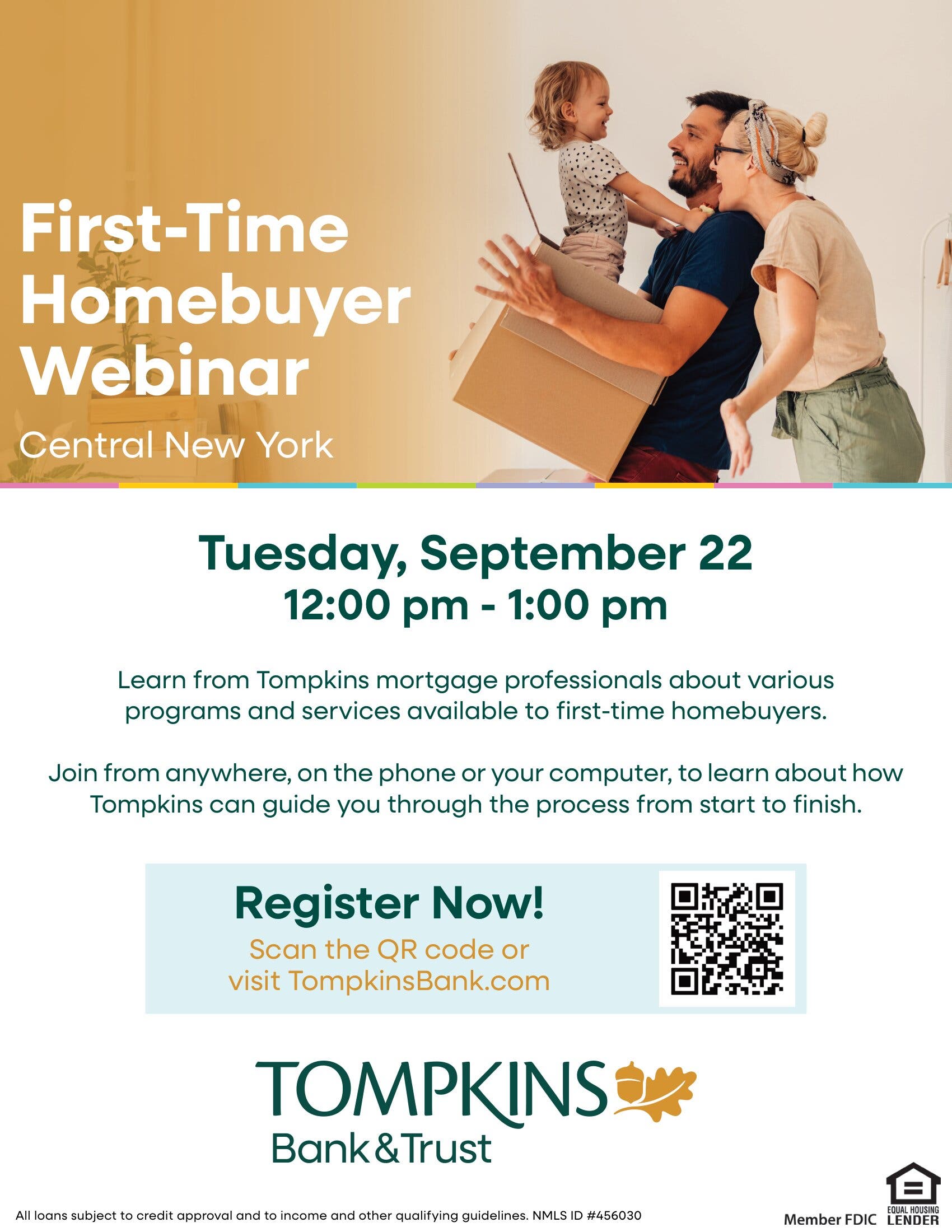 First-Time Homebuyers Webinar with Tompkins Bank & Trust