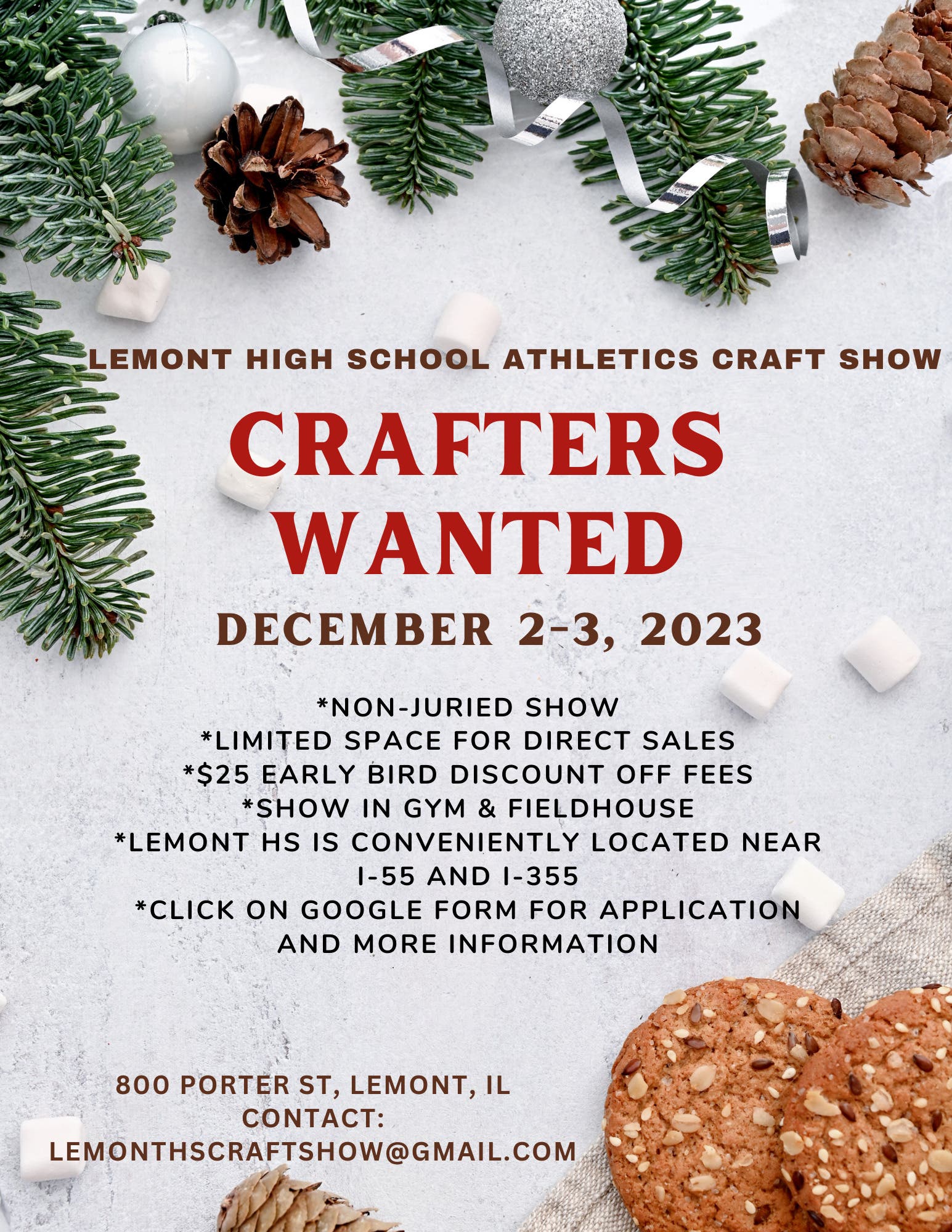 Dec 2 Lemont High School Craft Show Lemont IL Patch