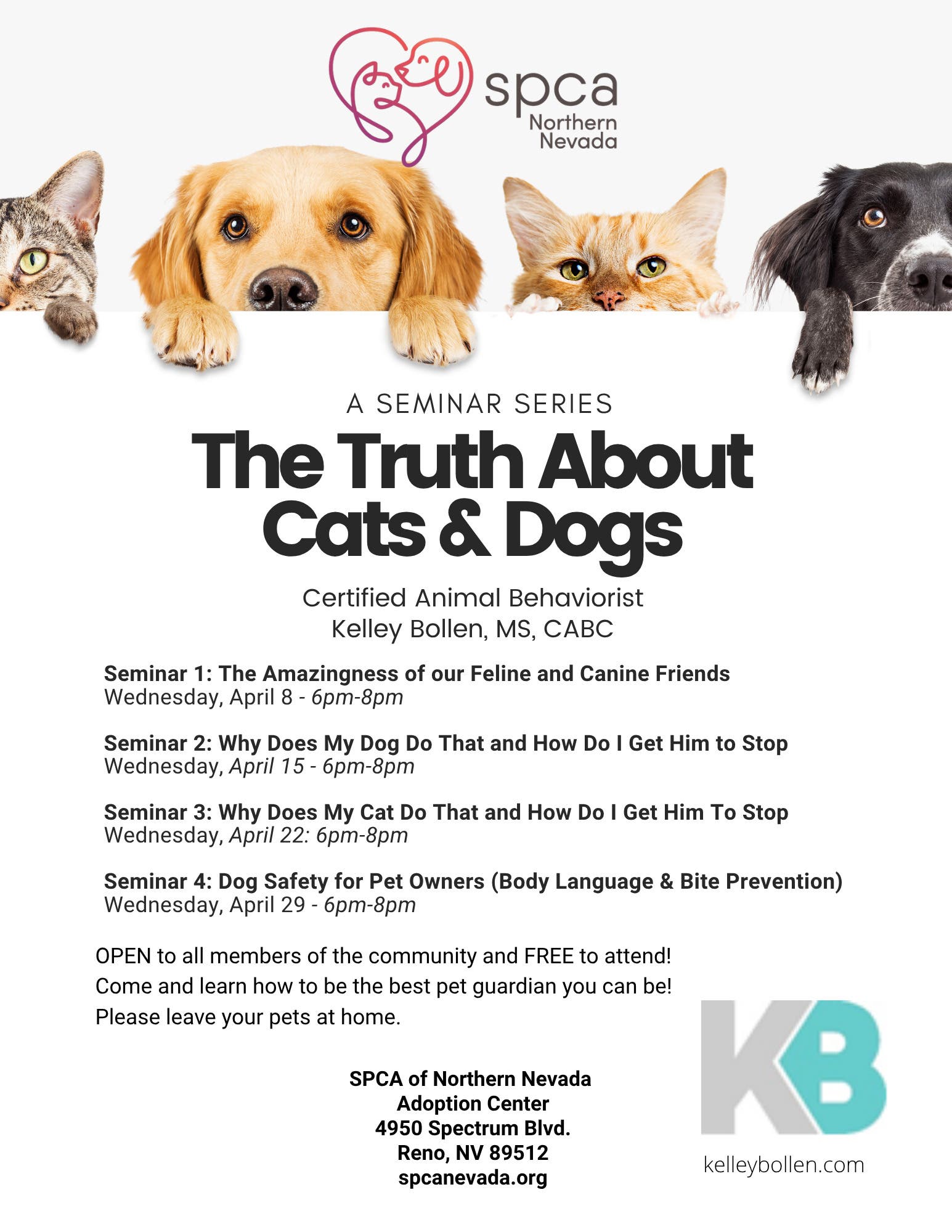The Truth About Cats & Dogs: Free Pet Behavior Seminar Series