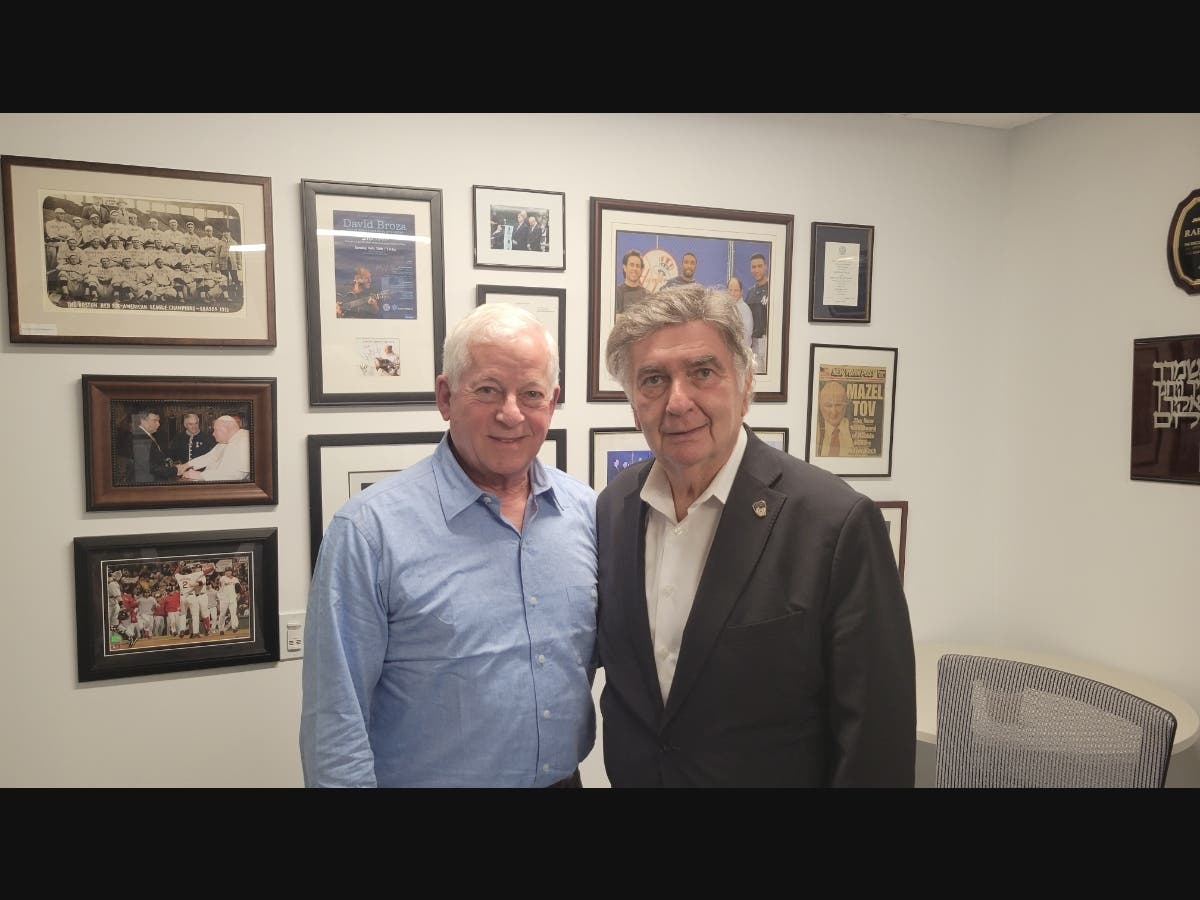 Assemblymember Charles Lavine meets with Rabbi Joseph Potasnik, Executive Vice President of The New York Board of Rabbis at Potasnik’s Manhattan office, June 30, 2023