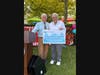 Assemblymember Charles Lavine presents check to Village of East Hills Mayor Michael Koblenz at The Park at East Hills, September 5, 2026