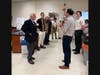 Lavine learns about how the grant will enhance the biolab's research capabilities