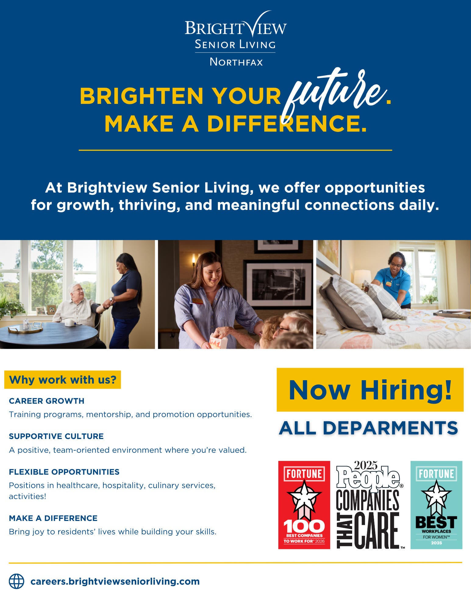 Opening Soon in Fairfax | Now Hiring at Brightview Northfax!
