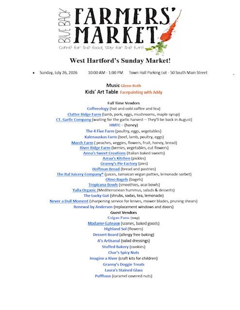 West Hartford's Sunday Market
