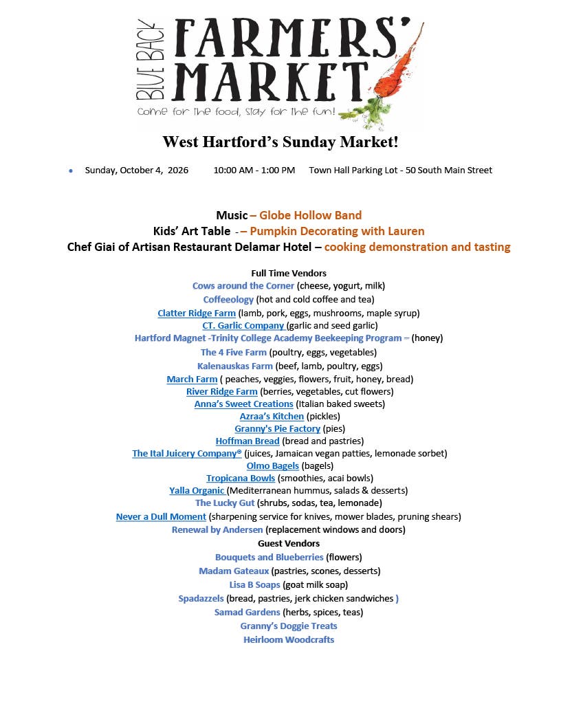 West Hartford's Sunday Market