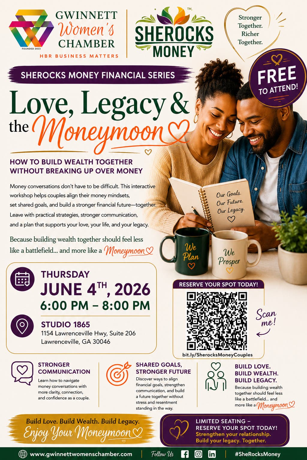 She Rocks Money, Couples Financial Workshop: Love, Legacy & the Moneymoon!