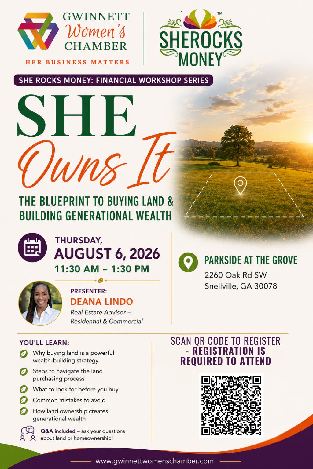  She Owns It: The Blueprint to Buying Land & Building Generational Wealth