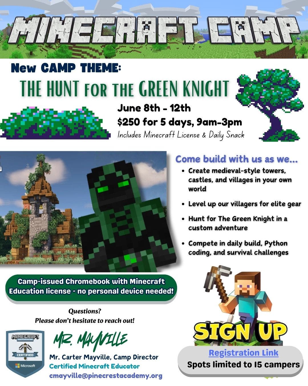 Minecraft Camp: The Hunt For The Green Knight