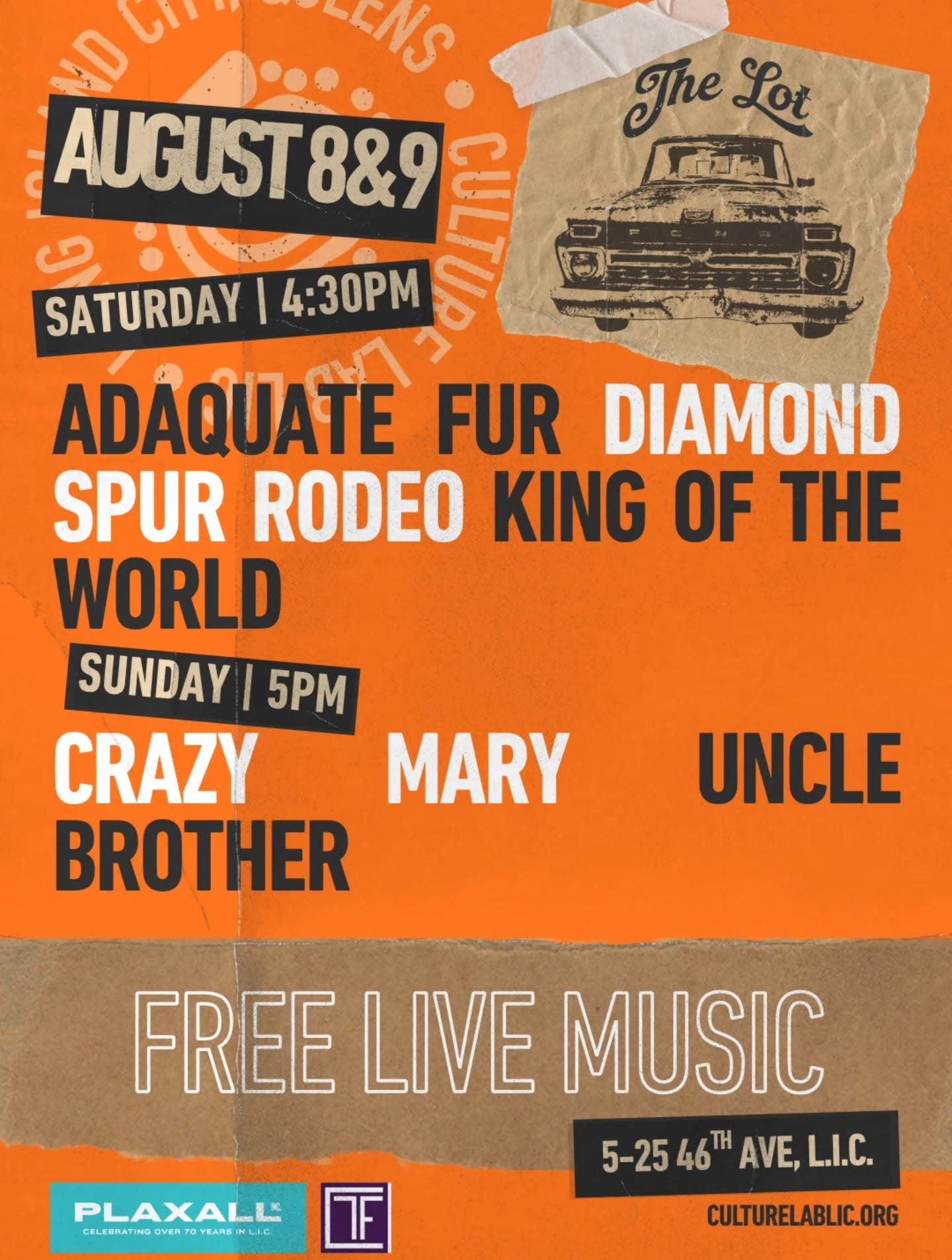 Live in The Lot at Culture Lab LIC