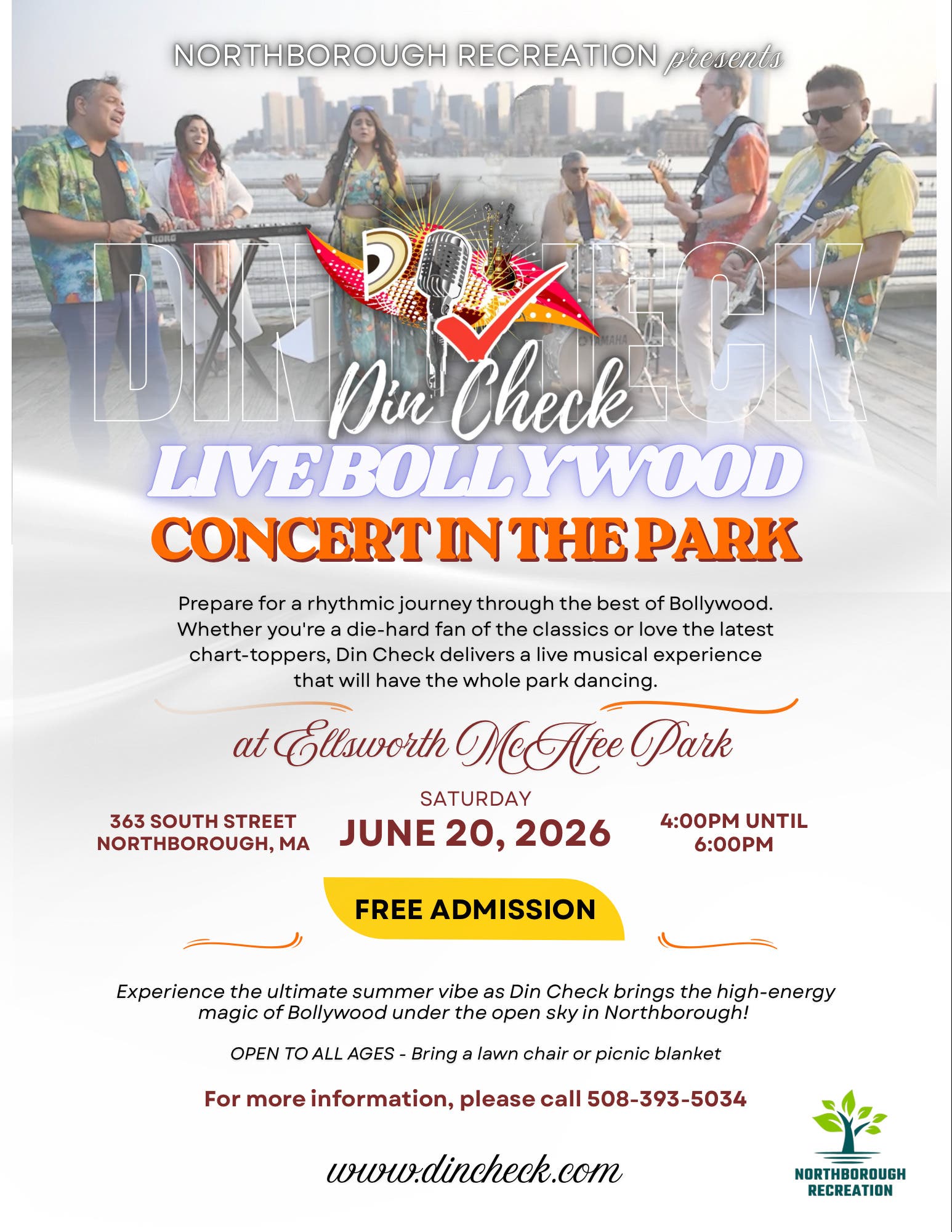 FREE Live Bollywood Music Concert by Din Check in Northborough, MA