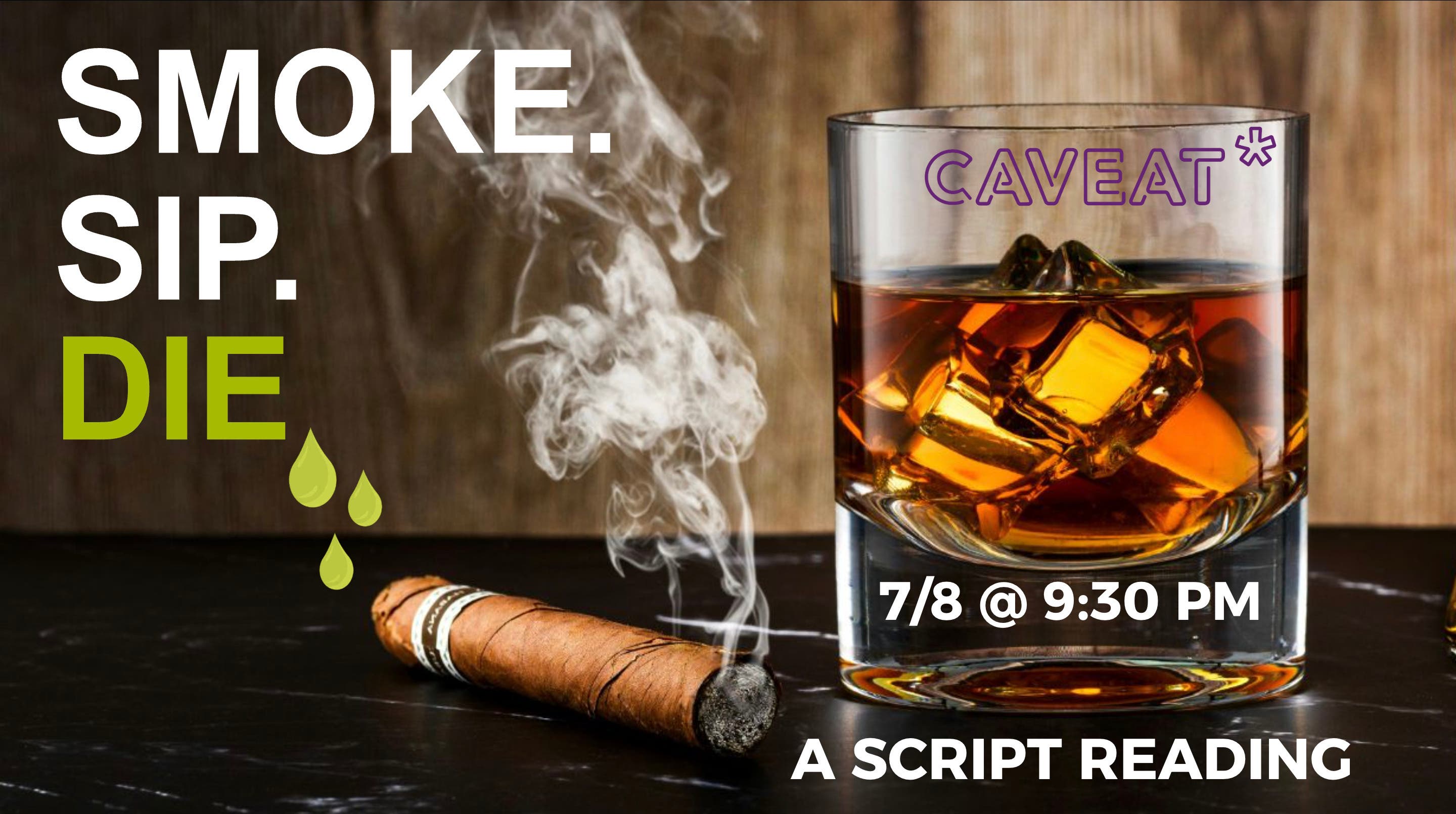 “Smoke. Sip. Die.” A Live Horror Script Reading