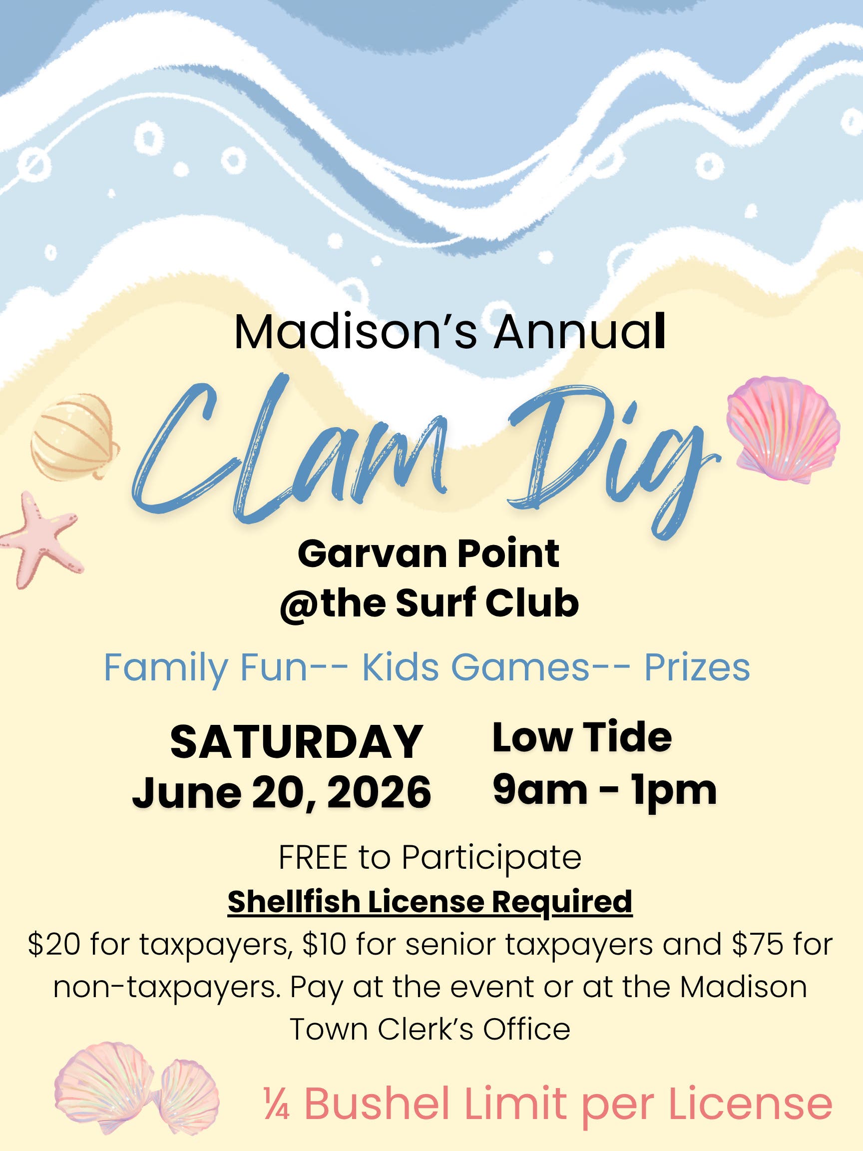 Madison's Annual Clam Dig