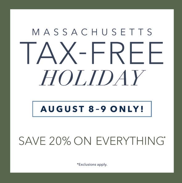 Massachusetts Tax Free Weekend at Ethan Allen August 8 & 9 ONLY!