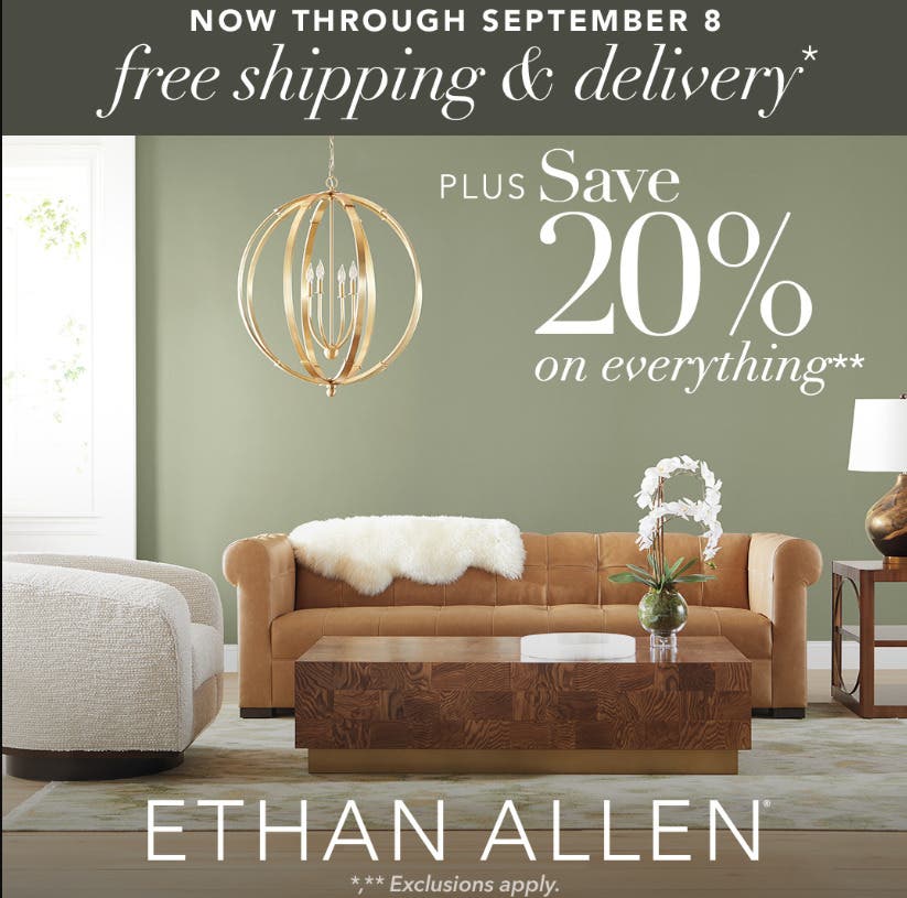 Labor Day Weekend Savings Event at Ethan Allen!