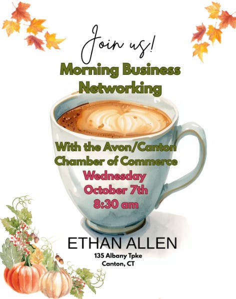 Join Us For Morning Networking with the Chamber at Ethan Allen!