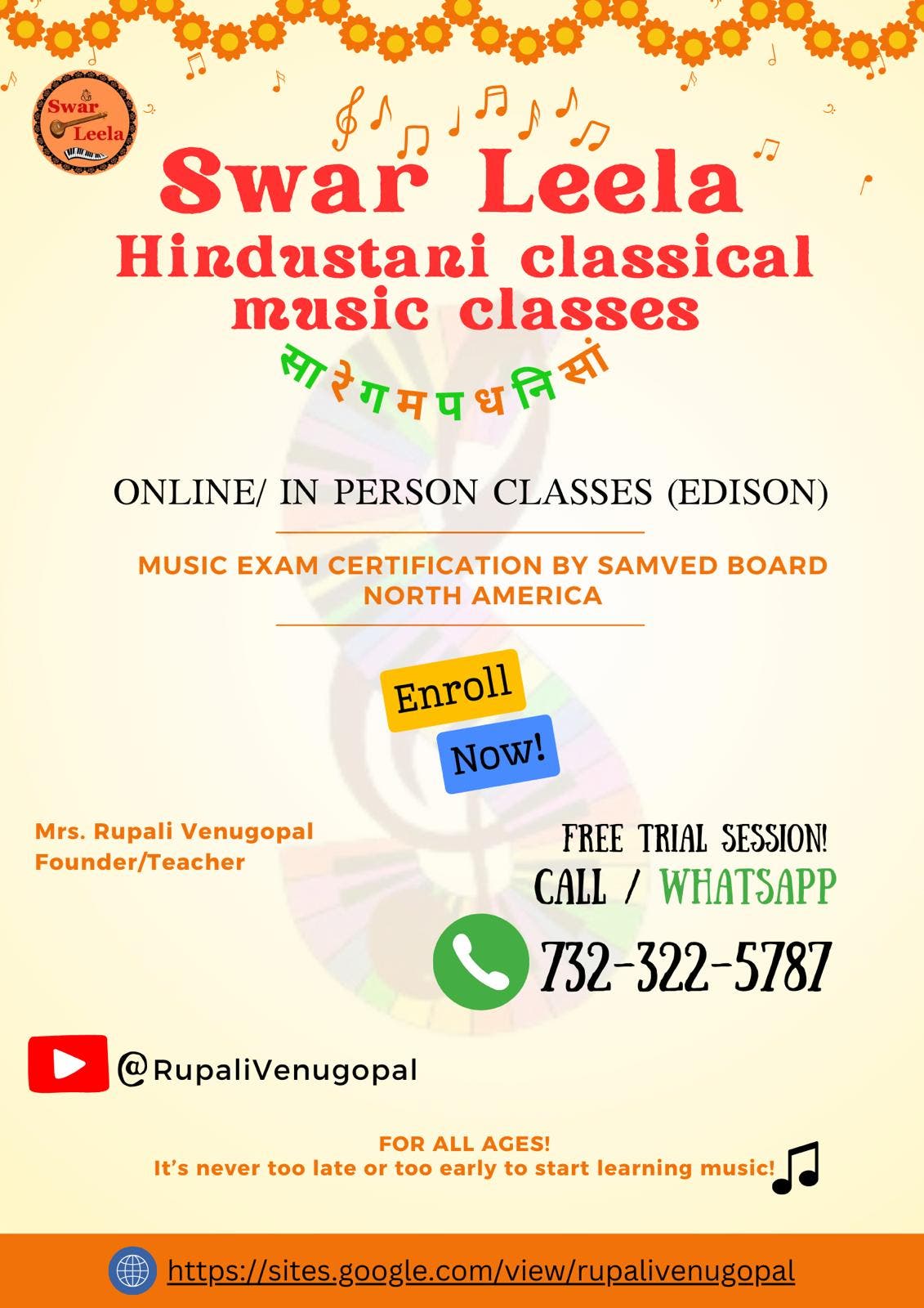 Swar Leela Hindustani Classical Music Classes