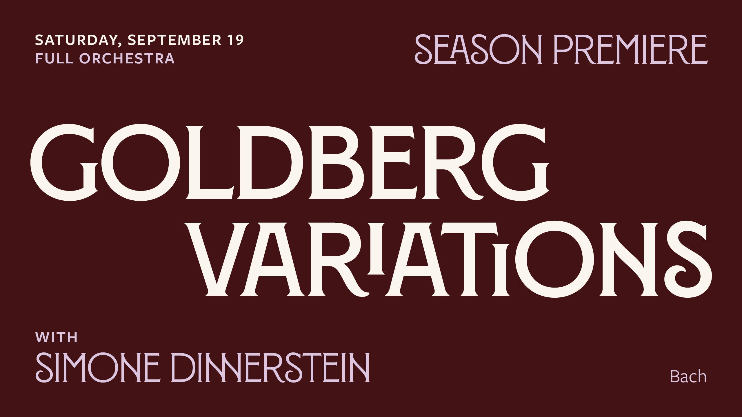 A Far Cry presents: Goldberg Variations with Simone Dinnerstein