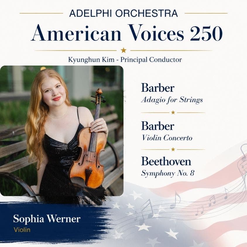 Adelphi Orchestra Opens 73rd Season: American Voice at 250