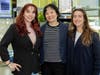 Jacqueline Skunakis (left), poses with Professor Yanhong Jin and fellow student Jess Dugo in Harvest, a cafe within the New Jersey Institute for Food, Nutrition and Health.