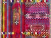 A detail of Jeffrey Gibson's 2021 mixed media work "She Never Dances Alone."