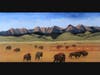 Kay WalkingStick's 2018 oil on panel work "Buffalo Country."