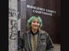 Rutgers senior Stephanie Gomez-Vanegas poses outside the Middlesex County Courthouse in New Brunswick, N.J.