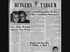 The front page of college newspaper the Targum promotes the pending arrival of Andy Warhol to Rutgers in March 1966.