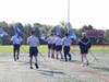 Cadets practice "double time" pacing with guidon flags during this introductory drill lab at University Park in September.