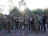 Cadets are briefed on a field scenario in which their teamwork, leadership and problem solving are assessed as part of expeditionary skills training at Kilmer Woods in October.
