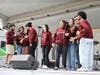 Members of the co-ed a cappella group Deep Treble perform on Voorhees Mall during Rutgers Day 2024.