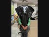 Rutgers graduate Deepak Gopalakrishnan dressed as "No-Face," a character from the animated film "Spirited Away," for Gu Ting Elementary School's Halloween celebration.