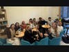 Rutgers graduate Deepak Gopalakrishnan (back row, right of center) and several other Yilan County English teaching assistants celebrate his birthday in March at the Lan Elephant Cafe in Yilan, Taiwan.