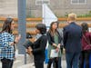 Students visit with company representatives during a “Campus to Career Field Trips” event.