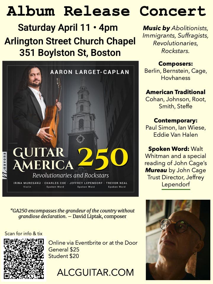 Guitar America 250 - Album Release - Aaron Larget-Caplan