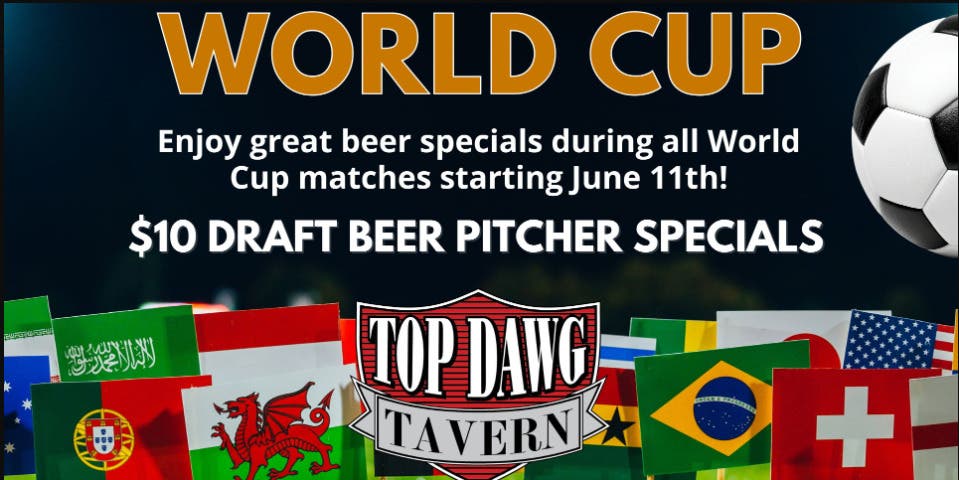Cheer on USA in the World Cup at Top Dawg Tavern