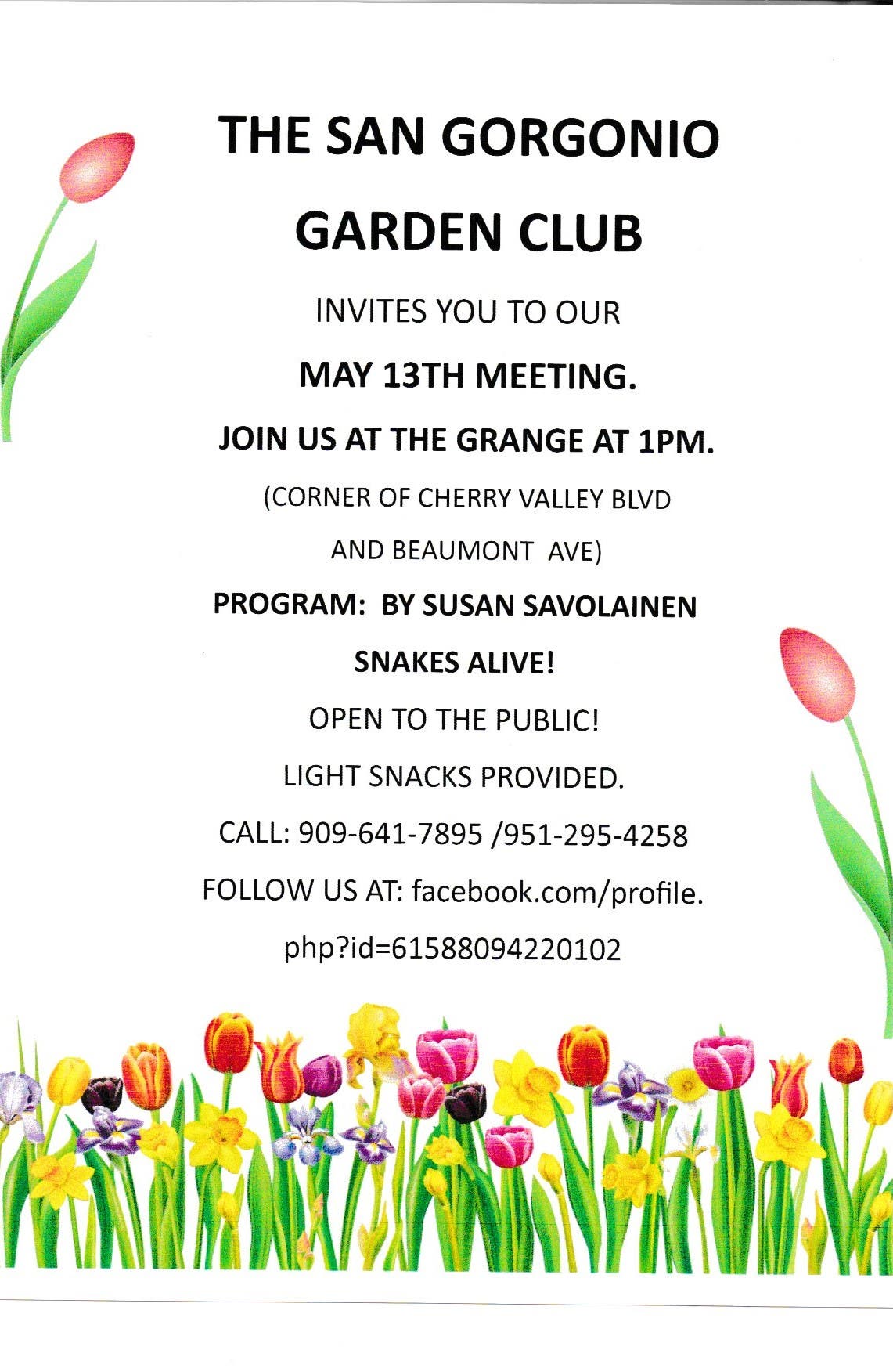 San Gorgonio Garden Club May Meeting