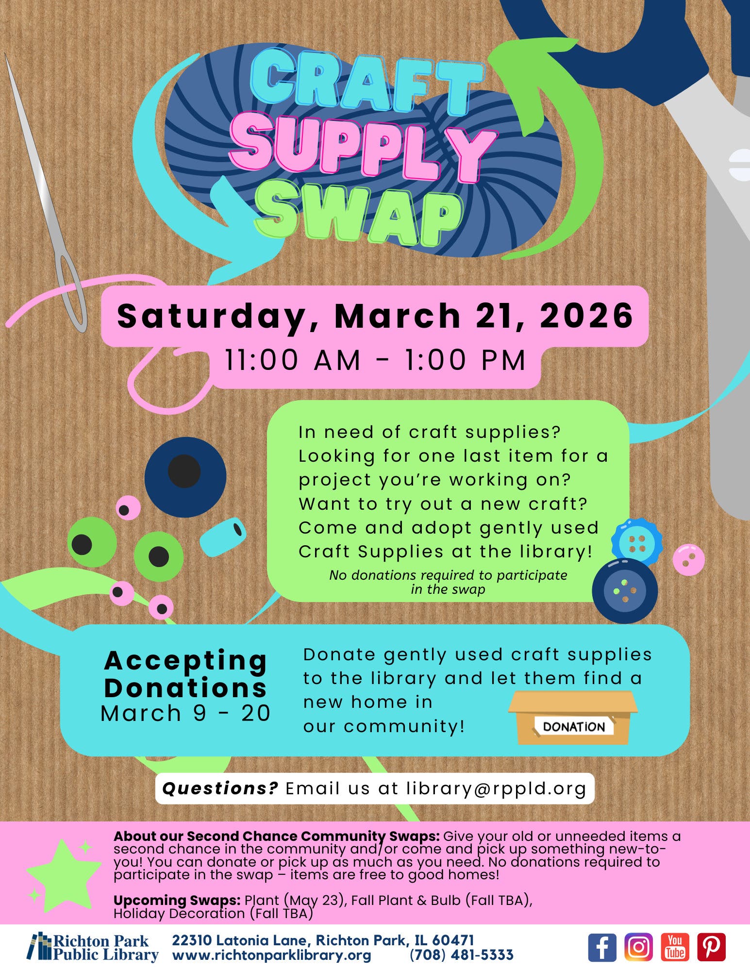 Second Chance Community Swaps: Craft Supplies