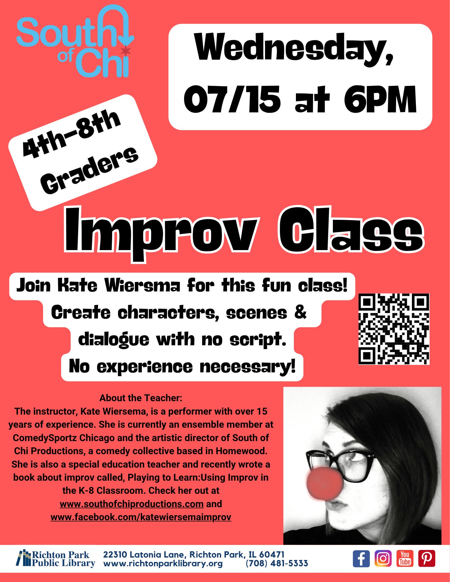 Improv Class (Gr. 4-8, Registration Required)
