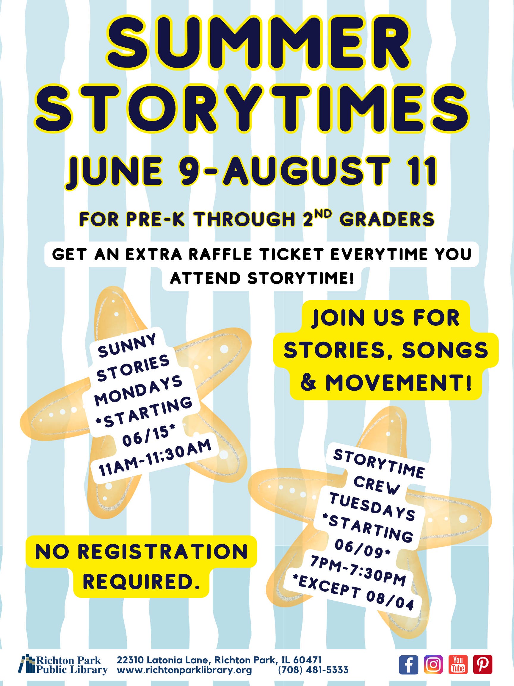Summer Storytime Crew (PreK - 2nd Grade w/ Caregiver)