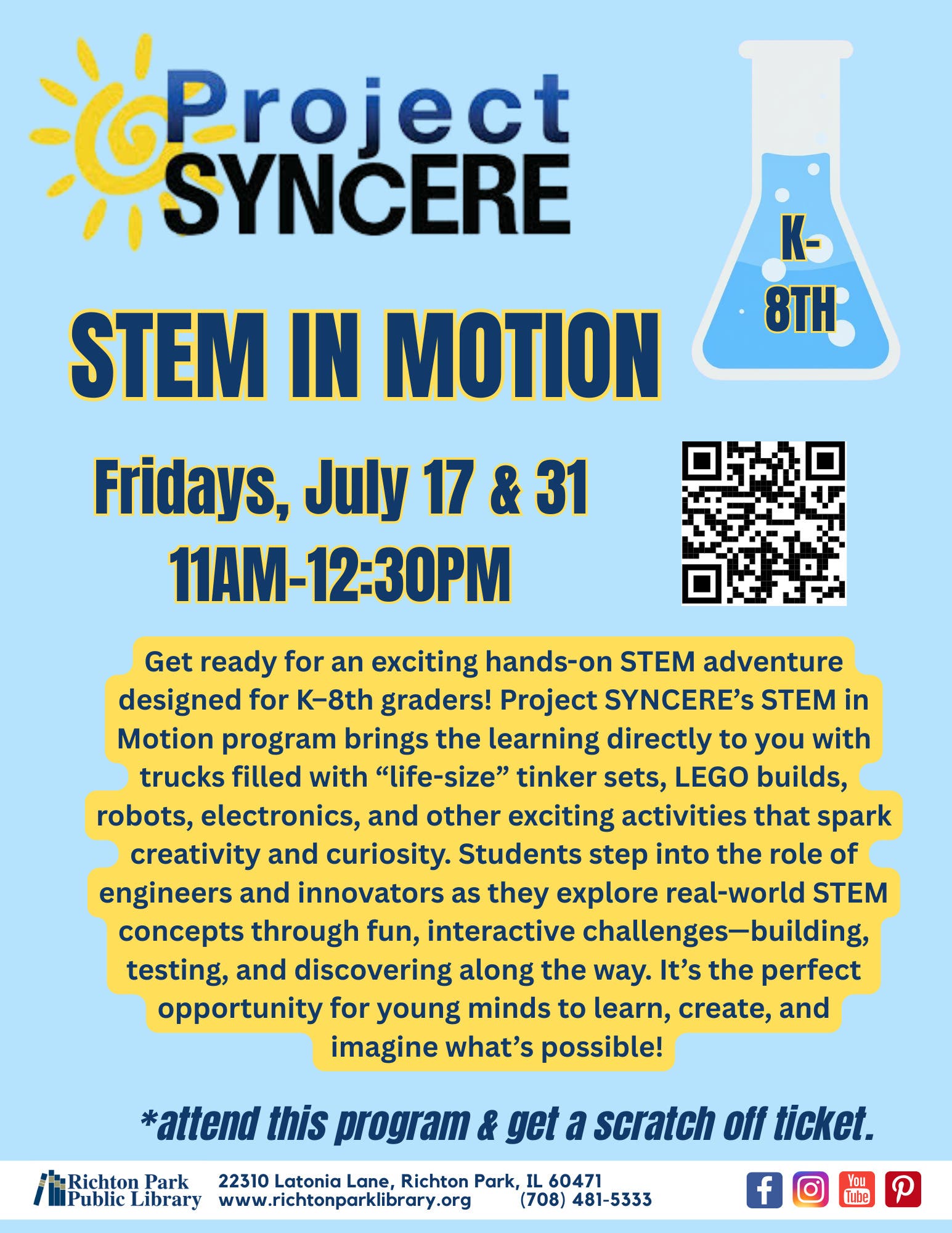 STEM in Motion with Project SYNCERE (K-Gr. 8, Registration Required)