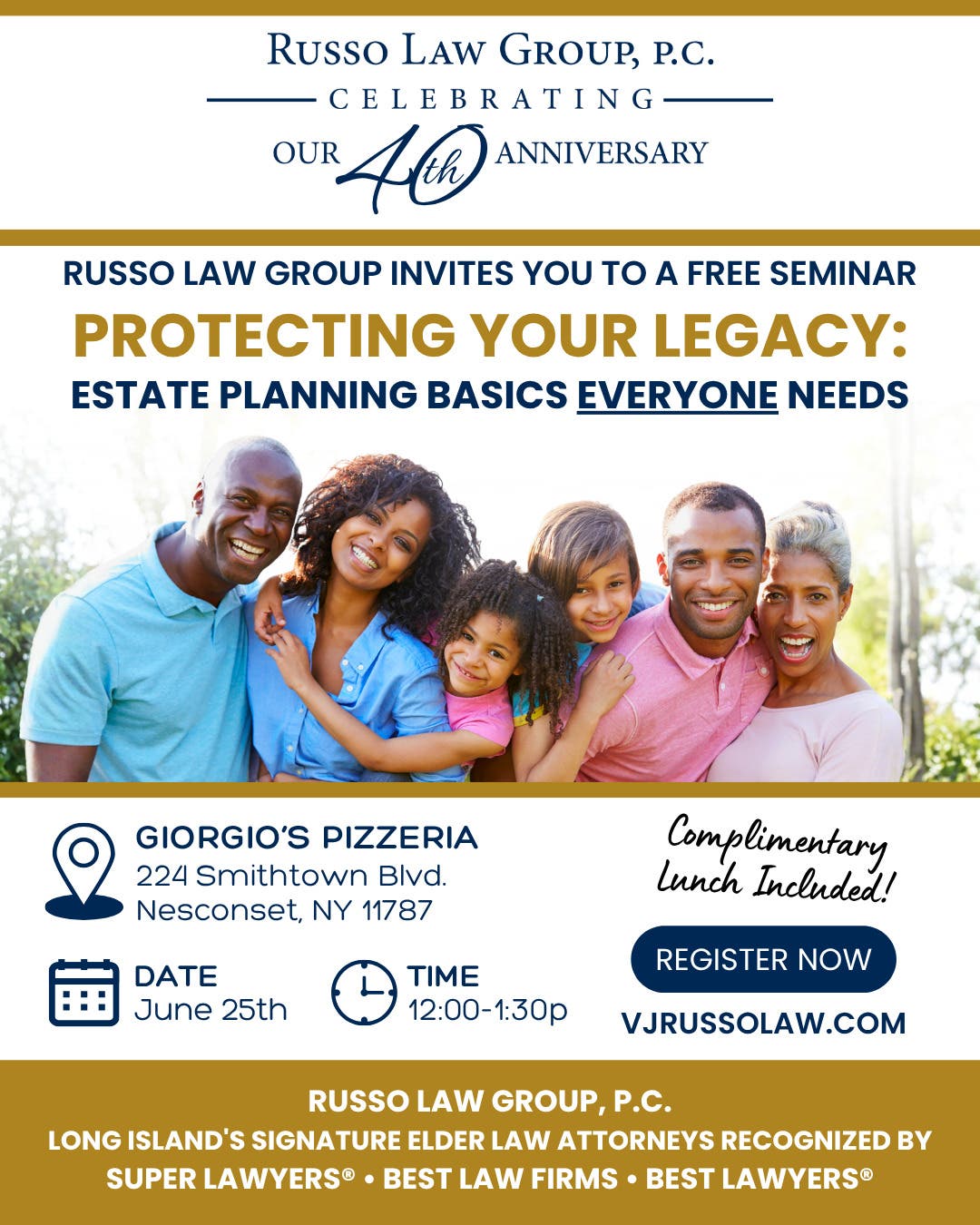 Nesconset Seminar: “Protecting Your Legacy: Estate Planning Basics Everyone Needs”