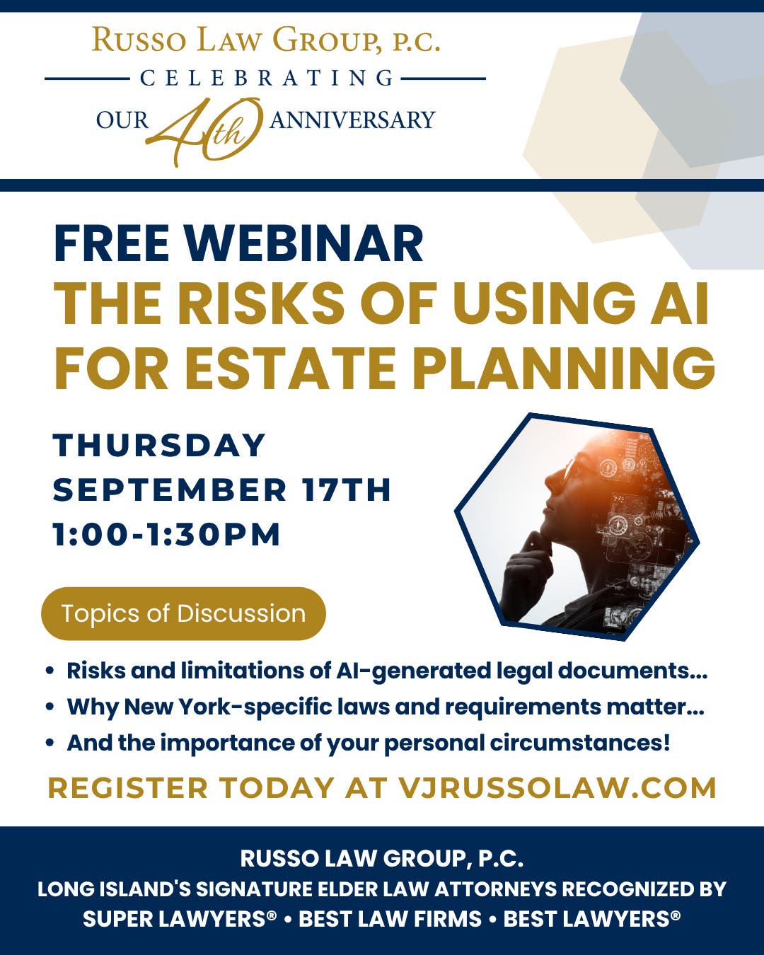 Free Webinar: "The Risks of Using AI for Estate Planning"