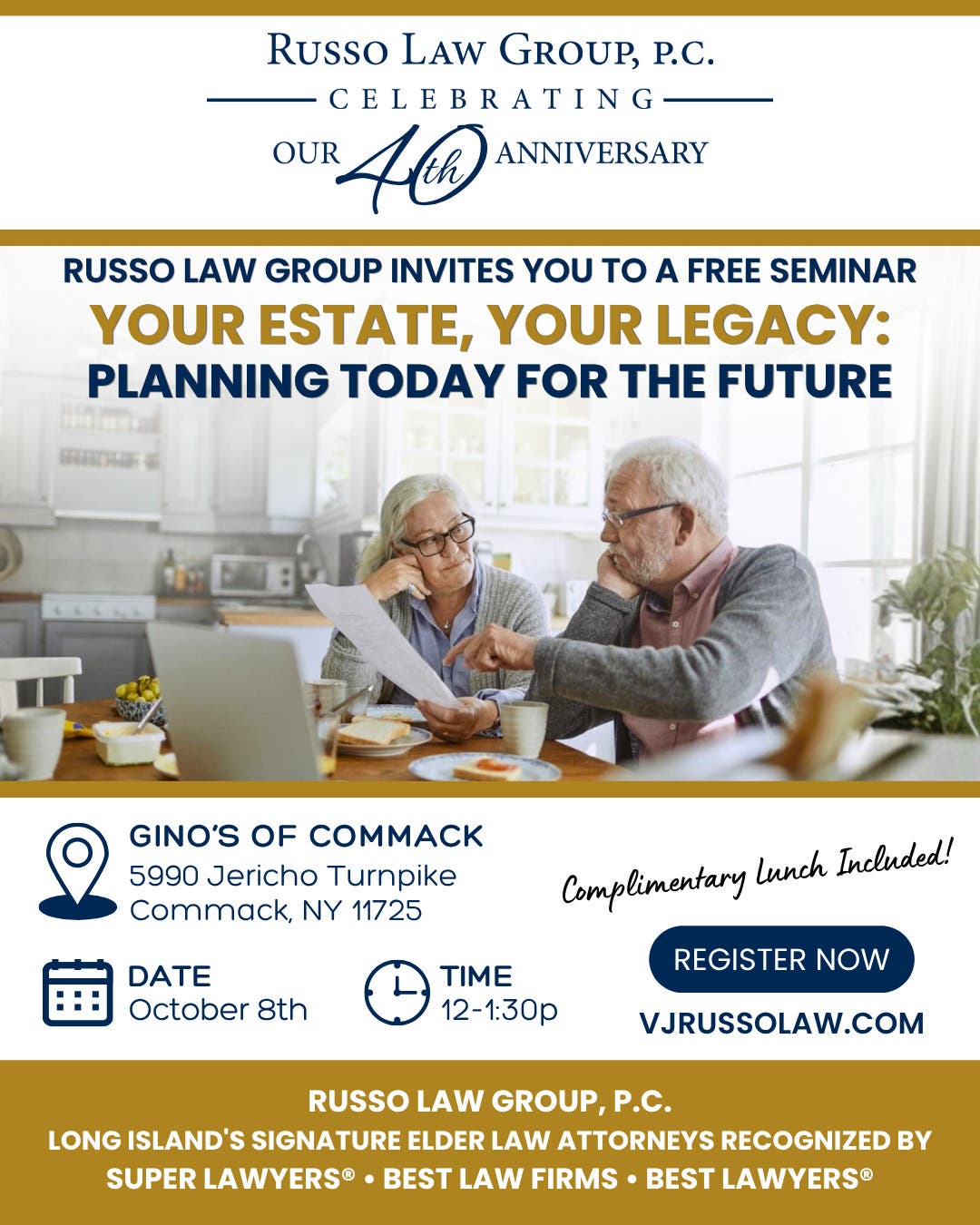 Commack Seminar: “Your Estate, Your Legacy: Planning Today for the Future”
