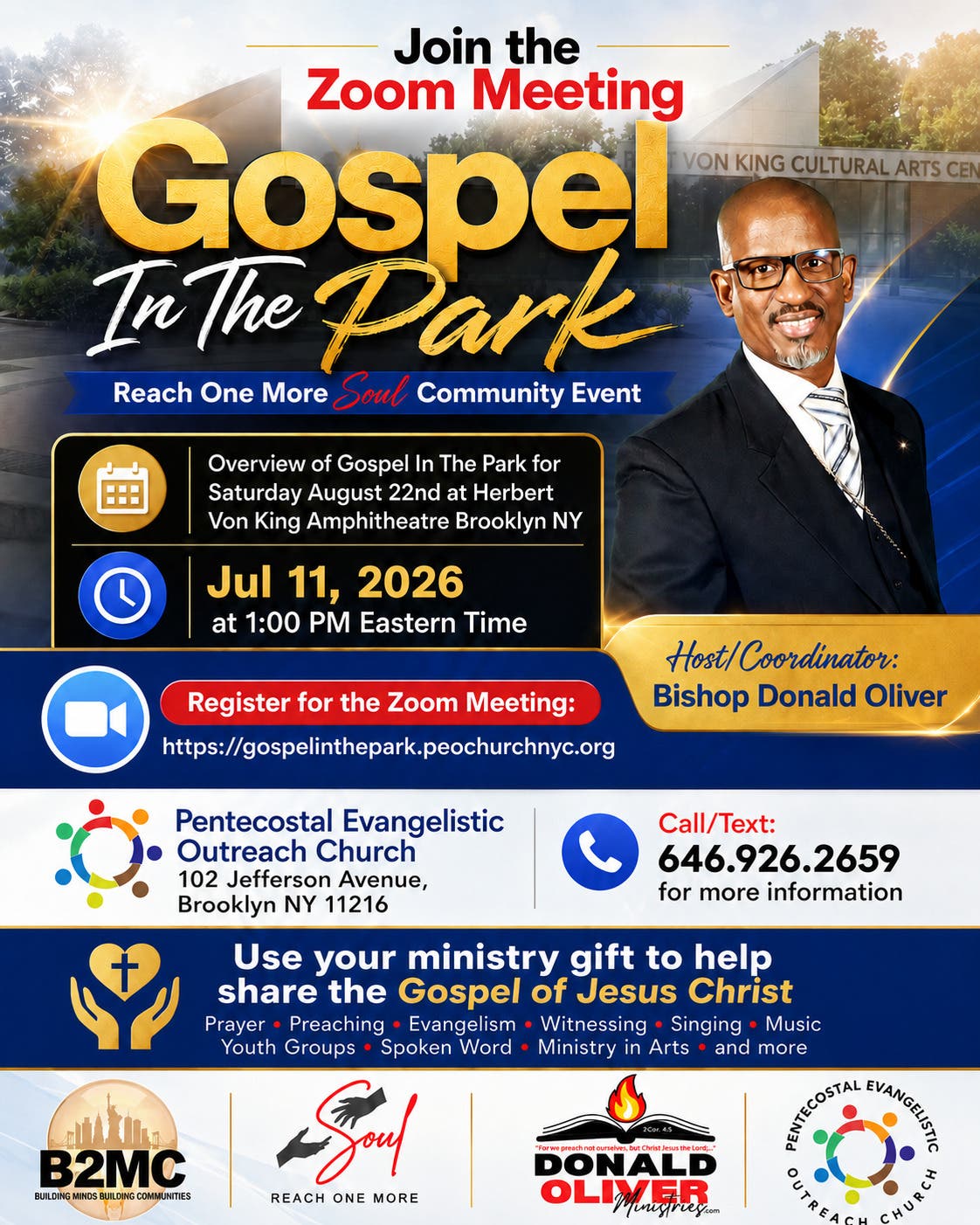 Gospel In The Park Zoom Meeting