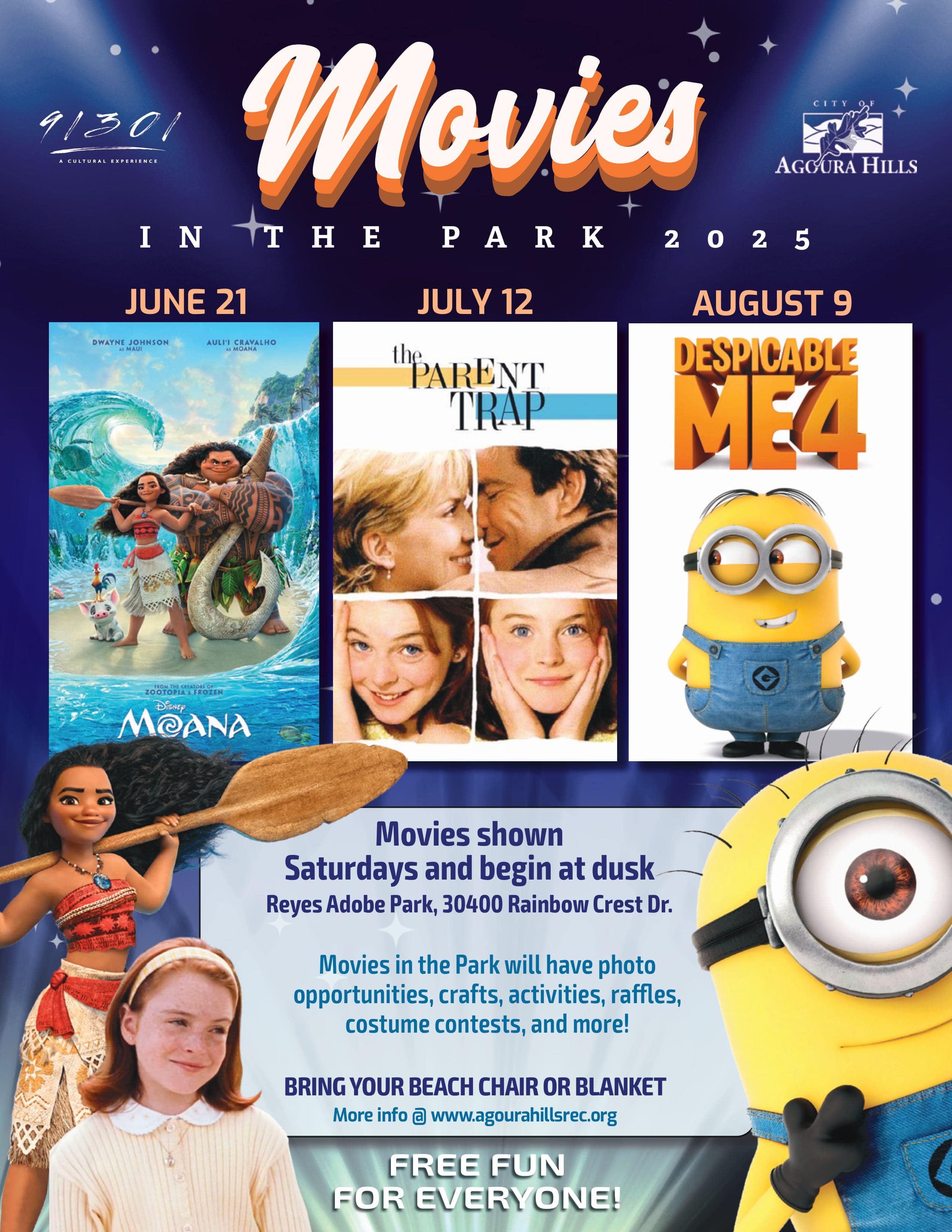 Jul 12 Agoura Hills Movies in the Park 2025 Agoura