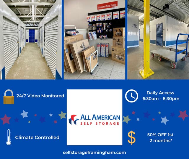 Movein Specials on Secure Indoor Self Storage Framingham, MA Patch