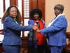 (L-R) Rep. Kim Schofield, Rep. Viola Davis, and Rep. Sandra G. Scott 