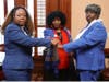 (L-R) Rep. Kim Schofield, Rep. Viola Davis, and Rep. Sandra G. Scott