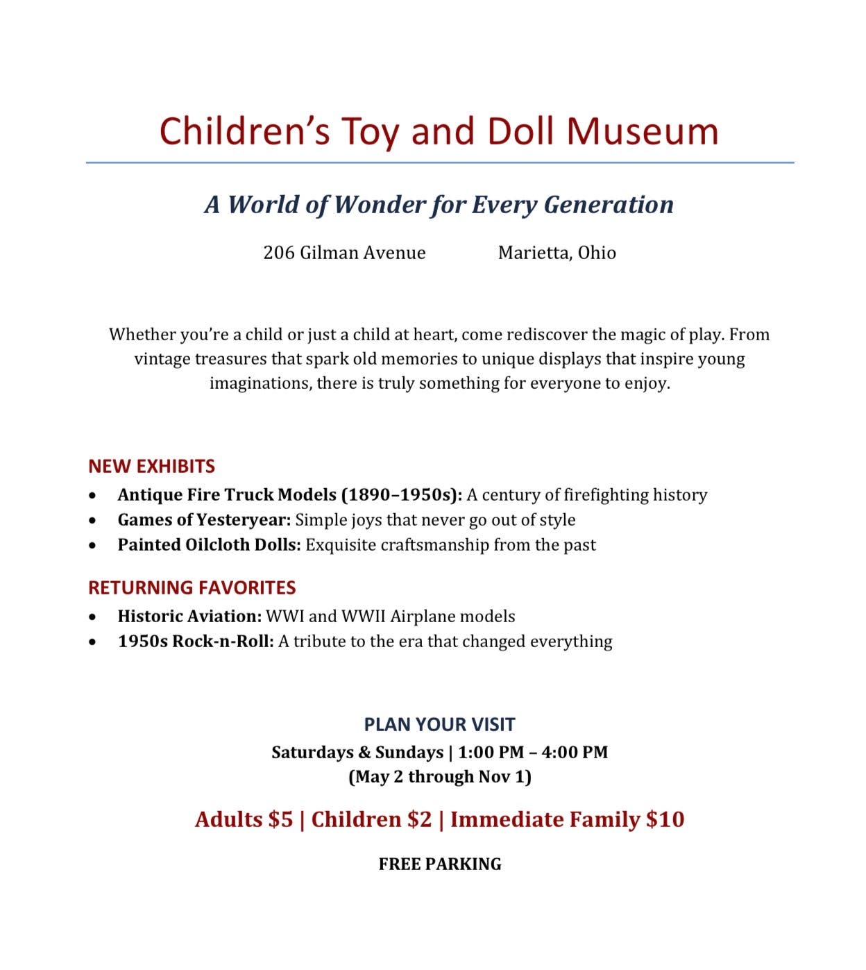 Children's Toy And Doll Museum