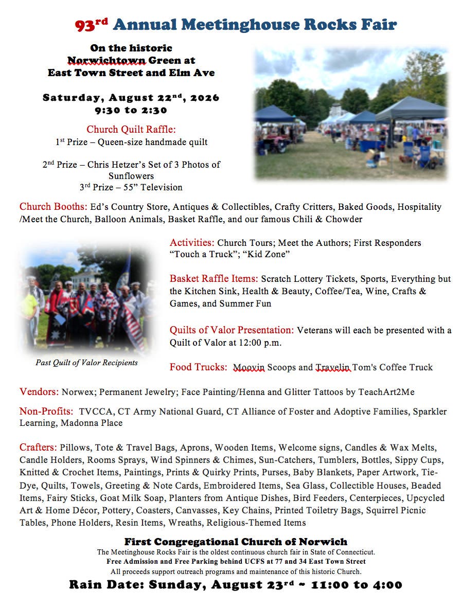 93rd Annual Meetinghouse Rocks Fair
